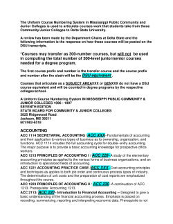 *Courses may transfer as 300-number courses, but will not be used