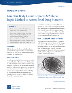 Lamellar Body Count Replaces S/A Ratio Rapid Method to Assess