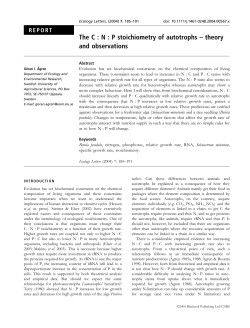 The C:N:P stoichiometry of autotrophs theory and observations