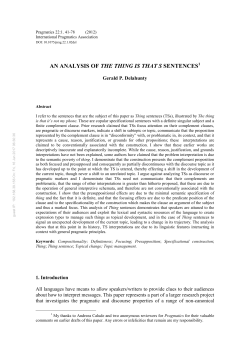 The X is that S - John Benjamins e