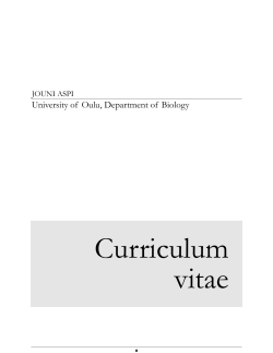Curriculum vitae