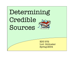 Credible Sources