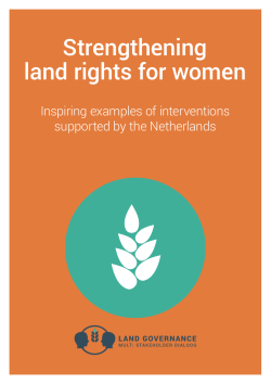 Strengthening land rights for women