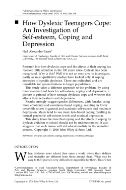 How dyslexic teenagers cope