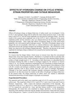 effects of hydrogen charge on cyclic stress