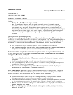 GEOGRAPHY 5 MIDTERM REVIEW SHEET