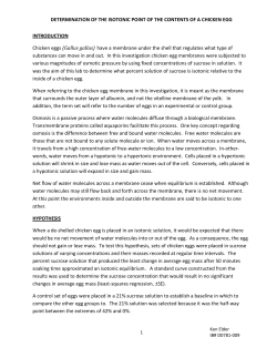 DETERMINATION OF THE ISOTONIC POINT OF