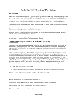 Our Program(Excerpted from Page 20-21 of SAA