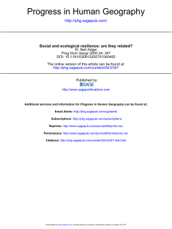 Progress in Human Geography - NCEAS Computing Services