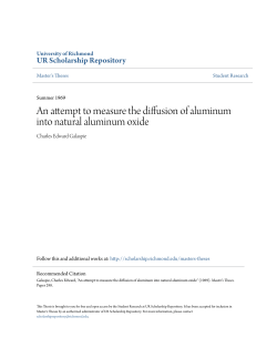 An attempt to measure the diffusion of aluminum into natural