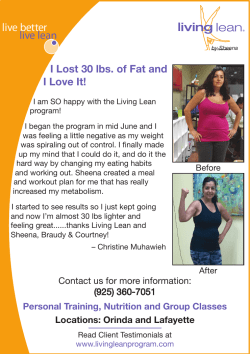 I Lost 30 lbs. of Fat and I Love It!