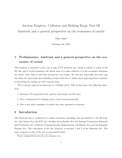 Auction Empirics, Collusion and Bidding Rings, Part III Antitrust and