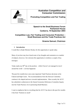 Australian Competition and Consumer Commission