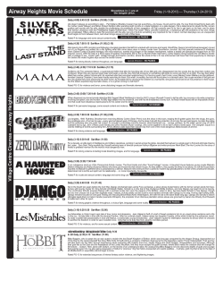 Airway Heights Movie Schedule