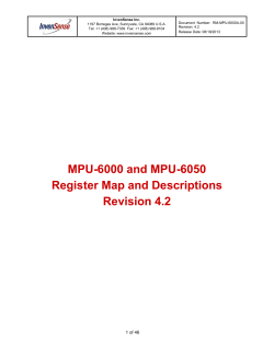MPU-6050 Register Map and Descriptions