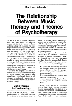 The Relationship Between Music Therapy and Theories of