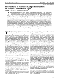 The Impartiality of International Judges: Evidence from the European