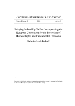 Bringing Ireland Up To Par: Incorporating the