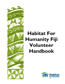 Fiji Habitat Handbook - Holly`s Habitat Site