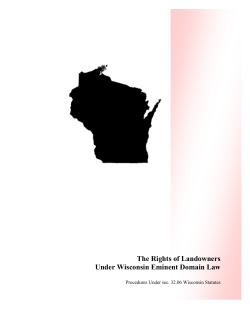 The Rights of Landowners Under Wisconsin Eminent Domain Law