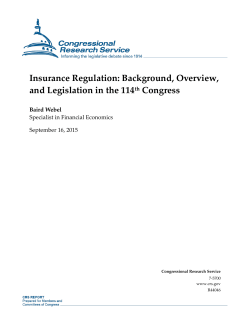 Background, Overview, and Legislation in the 114th Congress