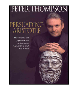 Persuading Aristotle - Peaceland College of Education