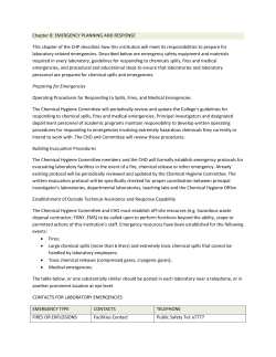 Chapter 8: EMERGENCY PLANNING AND