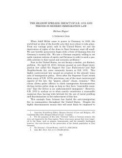 the shadow spreads: impact of sb 1070 and trends in modern