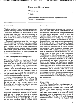 Decomposition of wood - Wageningen UR E