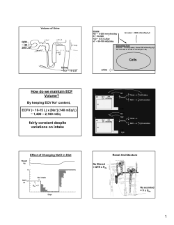 fairly constant despite variations on intake How do we maintain ECF