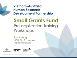 Small Grants Fund - Australia Awards