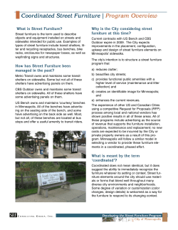 Coordinated Street Furniture