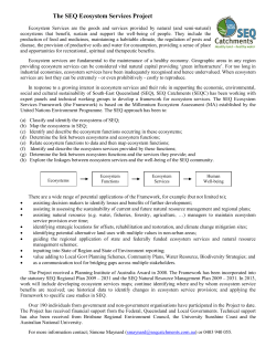 The SEQ Ecosystem Services Project