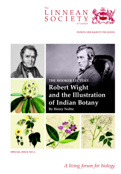 Robert Wight and the Illustration of Indian Botany
