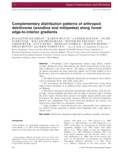 Complementary distribution patterns of arthropod detritivores