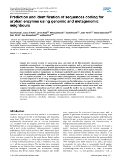 Prediction and identification of sequences coding for orphan