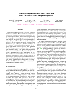 Learning Photographic Global Tonal Adjustment with a Database of