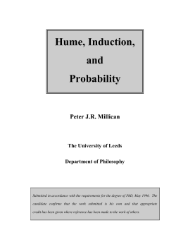Hume, Induction, and Probability