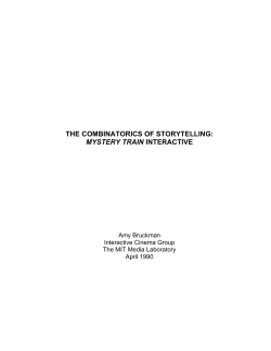 the combinatorics of storytelling: mystery train interactive