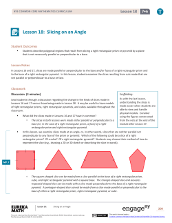 Lesson 18: Slicing on an Angle