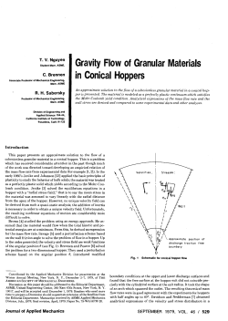Gravity Flow of Granular Materials in Conical