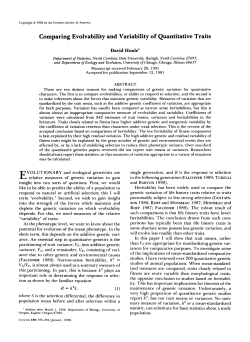 Comparing Evolvability and Variability of Quantitative Traits