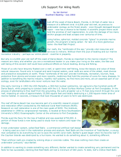 Life Support for Ailing Reefs