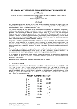 TO LEARN MATHEMATICS: MAYAN MATHEMATICS IN BASE 10