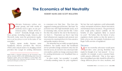 The Economics of Net Neutrality