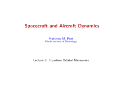 Impulsive Orbital Maneuvers - Matthew Monnig Peet`s Home Page