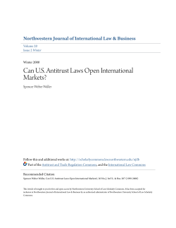 Can US Antitrust Laws Open International Markets?