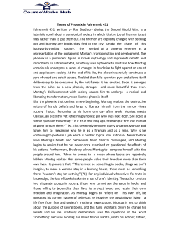 Theme of Phoenix in Fahrenheit 451 Fahrenheit 451