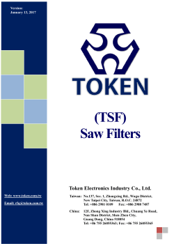 (TSF) Saw Filters - Token Electronics