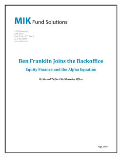 Ben Franklin Joins the Backoffice